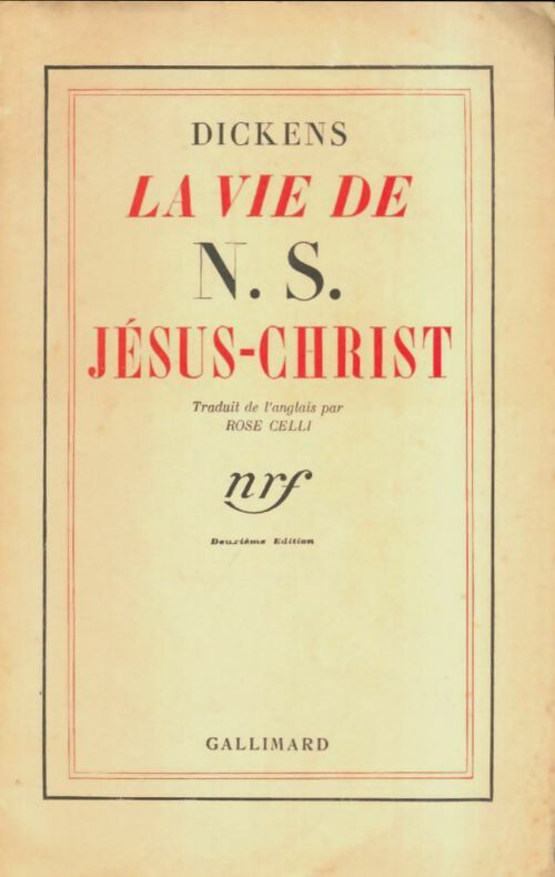 Livrenpoche : La vie de N.S Jésus-Christ - Charles Dickens - Livre
