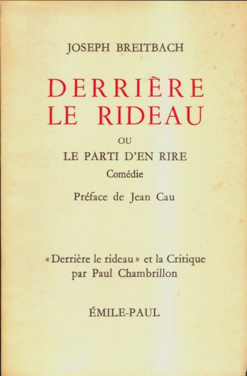 Livrenpoche : Derrière le rideau - Joseph Breitbach - Livre