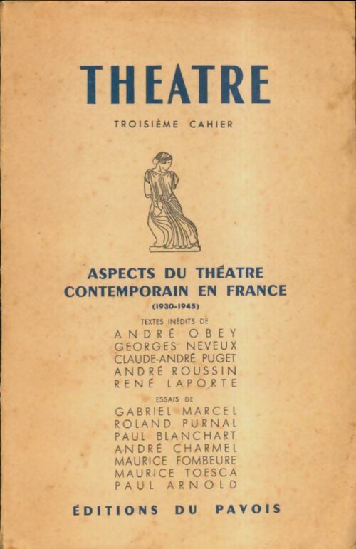 Livrenpoche : Aspects du théâtre contemporain en France 1930 - 1945 - Collectif - Livre