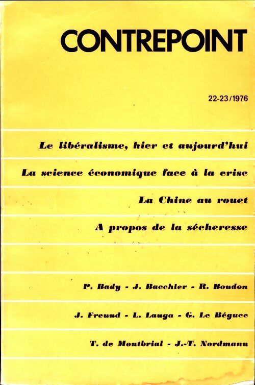 Livrenpoche : Contrepoint n°22-23 - Collectif - Livre