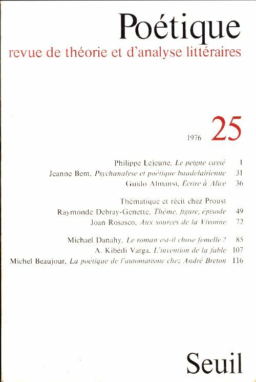 Livrenpoche : Poétique n°25 - Collectif - Livre