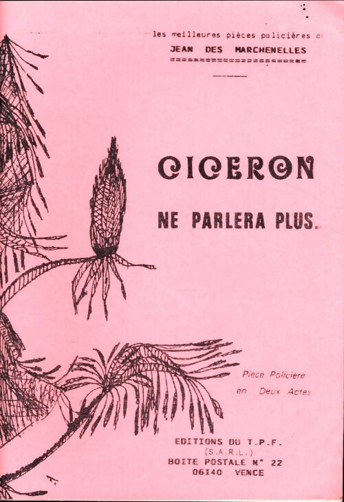 Livrenpoche : Ciceron ne parlera plus - Jean Des Marchenelles - Livre