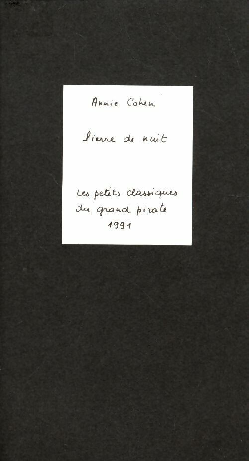 Livrenpoche : Pierre de nuit - Annie Cohen - Livre