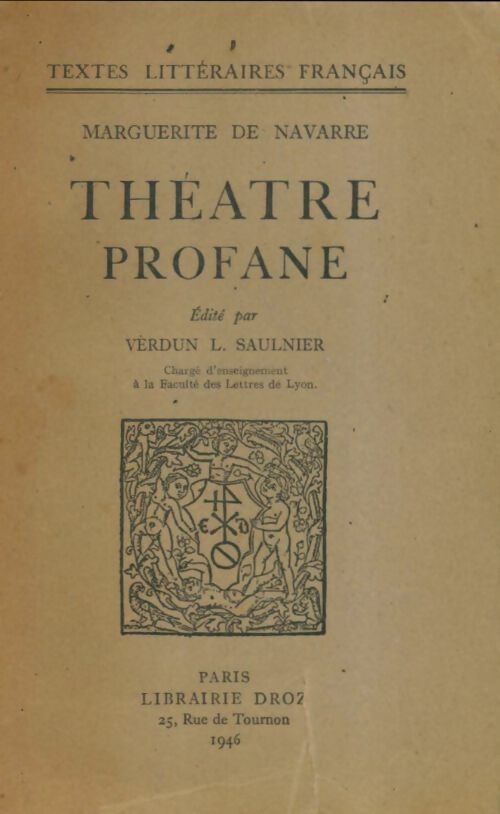 Livrenpoche : Théâtre profane - Marguerite De Navarre - Livre