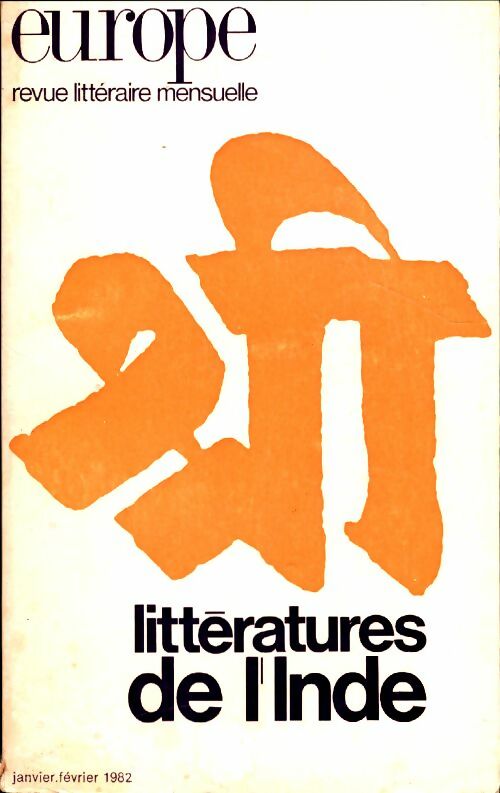 Livrenpoche : Europe n°633-634 : Littératures de l'Inde - Collectif - Livre