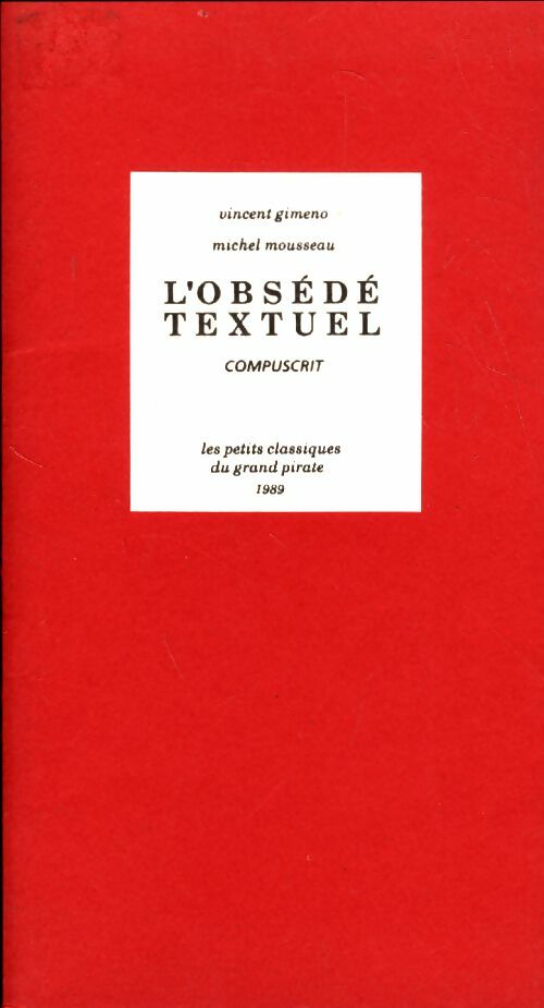 Livrenpoche : L'obsédé textuel - Vincent Gimeno - Livre