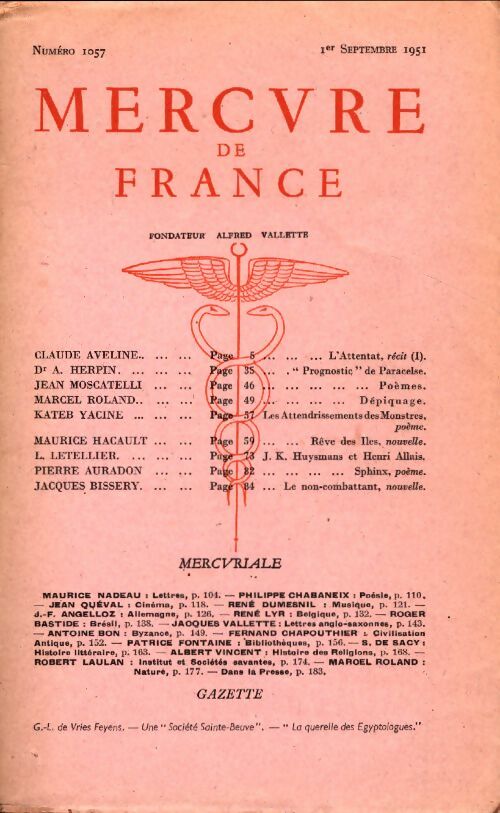 Livrenpoche : Mercure de France n°1057 - Collectif - Livre