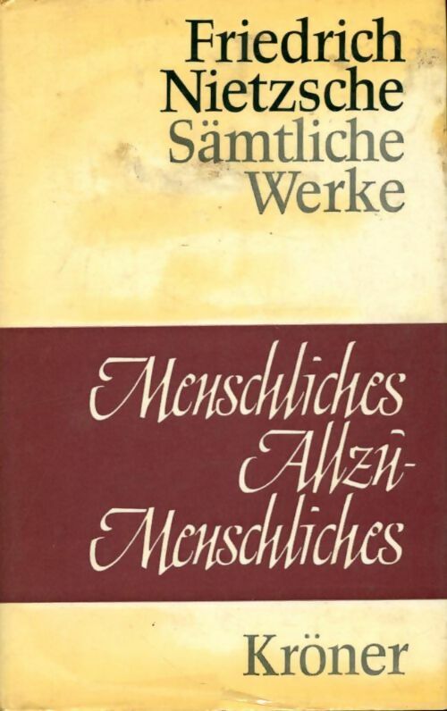 Livrenpoche : Menschliches, Allzumenschliches - Friedrich Nietzsche - Livre