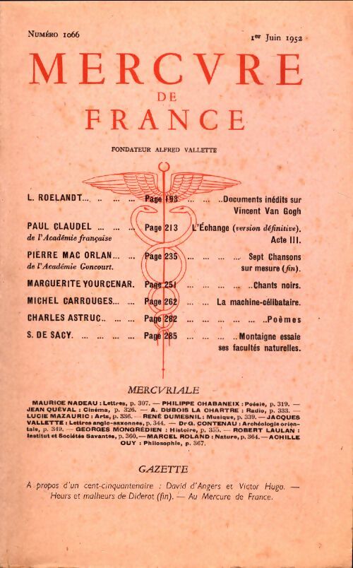 Livrenpoche : Mercure de France n°1066 - Collectif - Livre