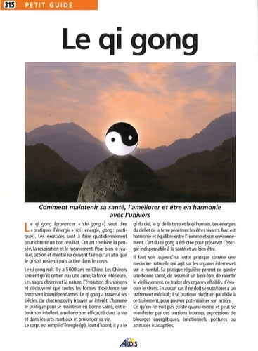 Livrenpoche : Pg315 - le qi gong - Marie Boyer - Livre