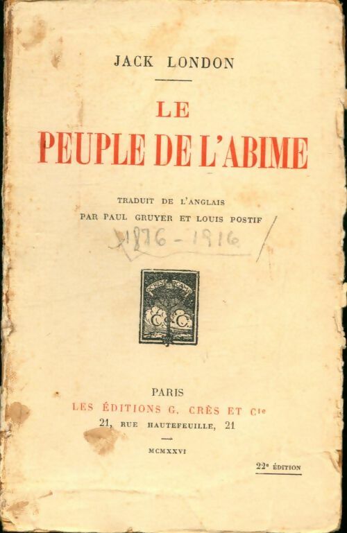 Livrenpoche : Le peuple de l'abîme - Jack London - Livre