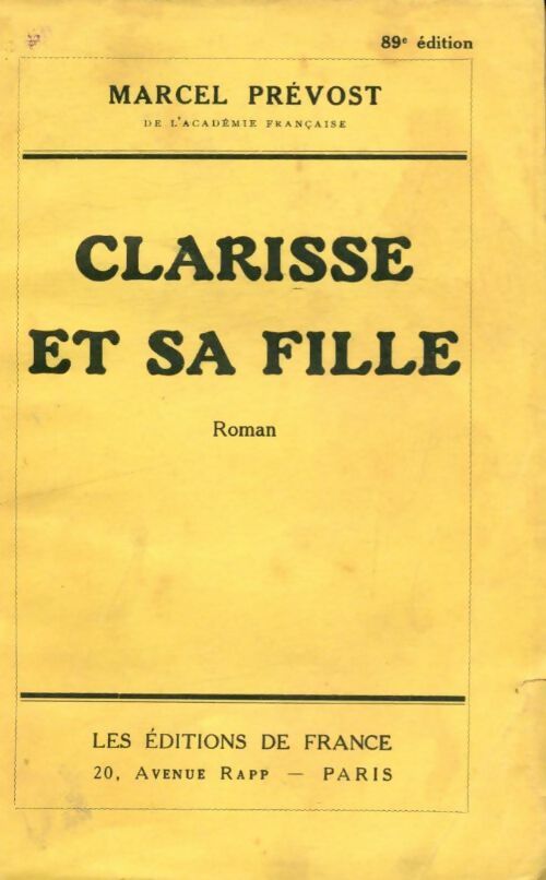 Livrenpoche : Clarisse et sa fille - Marcel Prévost - Livre