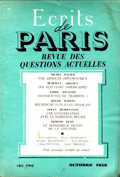 Livrenpoche : Ecrits de Paris n°142 - Collectif - Livre