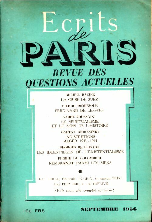 Livrenpoche : Ecrits de Paris n°141 - Collectif - Livre