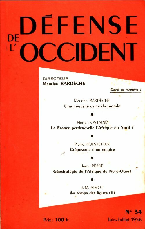 Livrenpoche : Défense de l'occident n°34 - Collectif - Livre