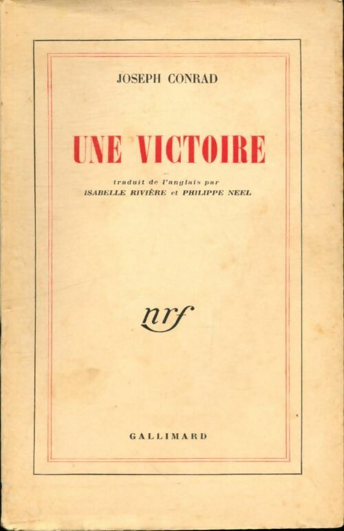 Livrenpoche : Une victoire - Joseph Conrad - Livre