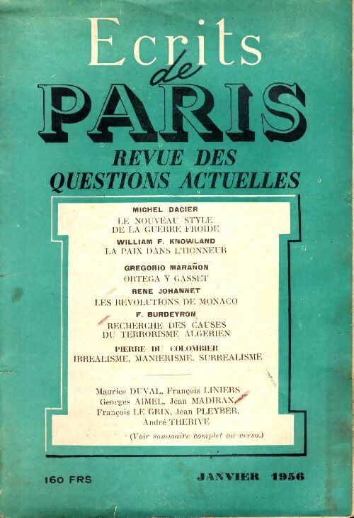 Livrenpoche : Ecrits de Paris n°134 - Collectif - Livre