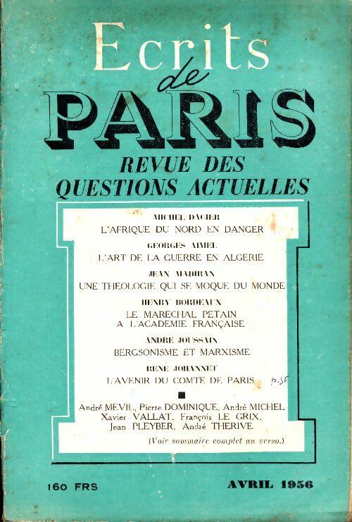 Livrenpoche : Ecrits de Paris n°137 - Collectif - Livre