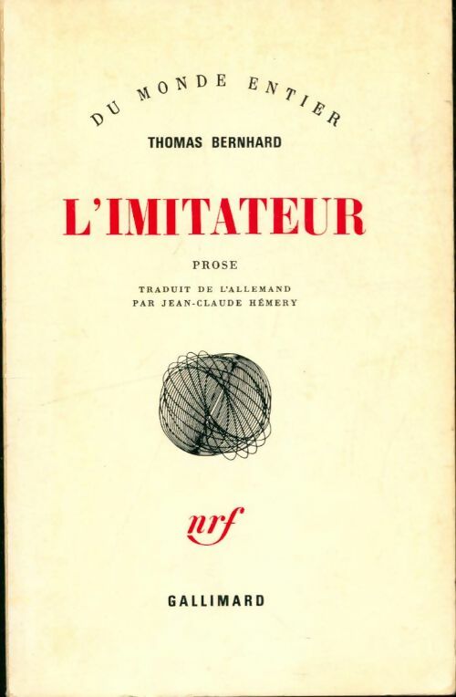 Livrenpoche : L'imitateur (choix) - Thomas Bernhard - Livre