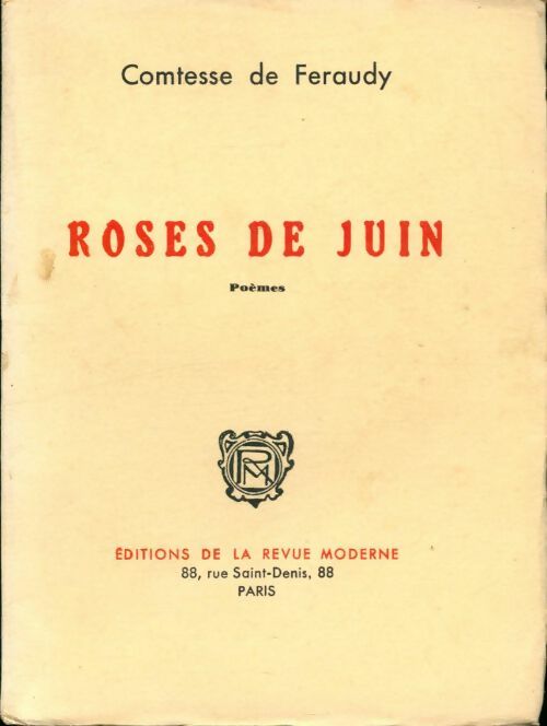 Livrenpoche : Roses de juin - Comtesse De Feraudy - Livre