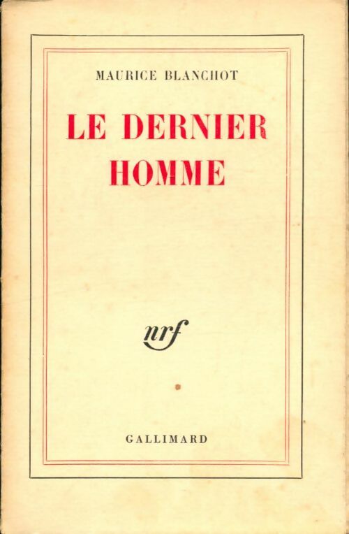 Livrenpoche : Le dernier homme - Maurice Blanchot - Livre