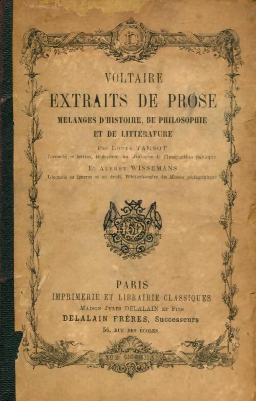 Livrenpoche : Extraits de prose  - Voltaire - Livre