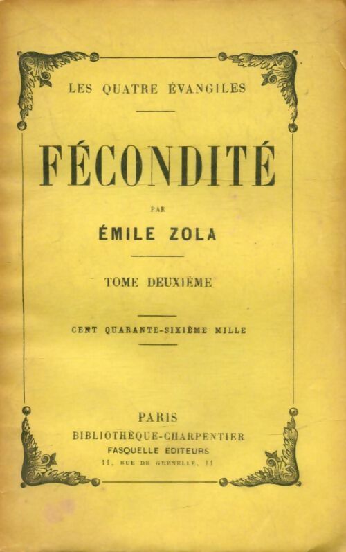 Livrenpoche : Fécondité Tome II - Emile Zola - Livre