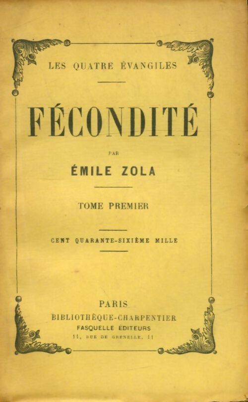 Livrenpoche : Fécondité Tome I - Emile Zola - Livre