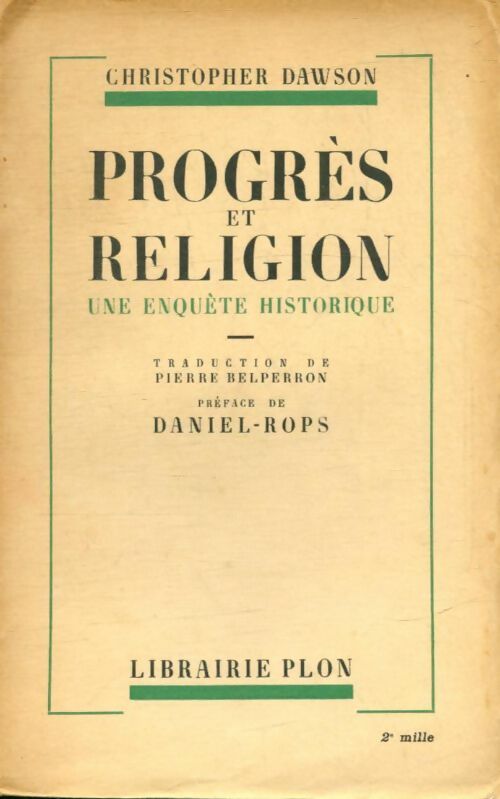 Livrenpoche : Progrès et religion - Christopher Dawson - Livre