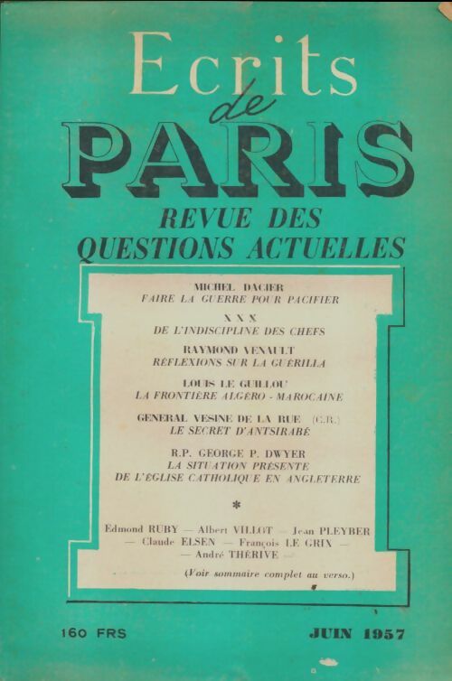 Livrenpoche : Ecrits de Paris n°150 - Collectif - Livre