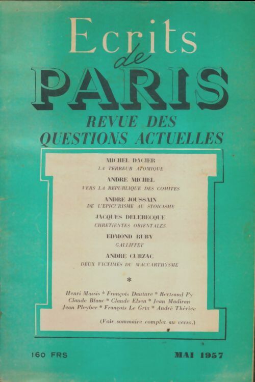 Livrenpoche : Ecrits de Paris n°149 - Collectif - Livre