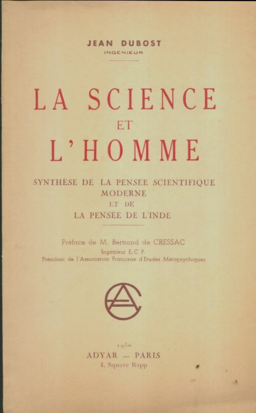 Livrenpoche : La science et l'homme - Jean Dubost - Livre
