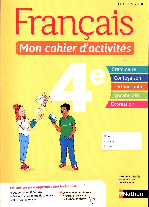 Livrenpoche : Français 4e. Mon cahier d'activités 2018 - Collectif - Livre