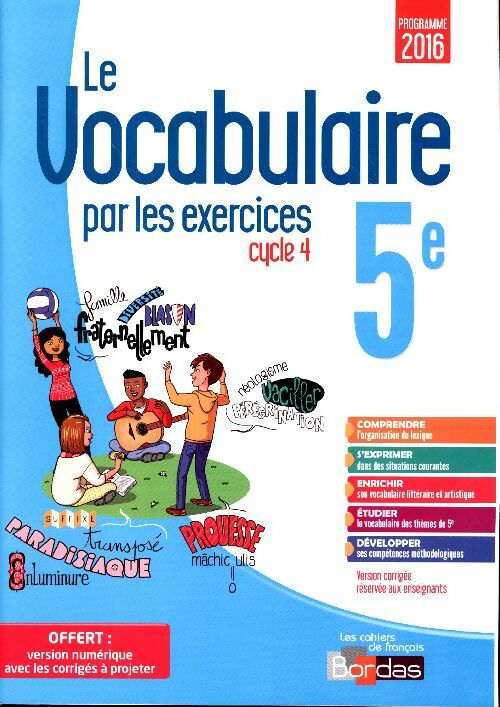 Livrenpoche : Le vocabulaire par les exercices 5e 2016 - Collectif - Livre