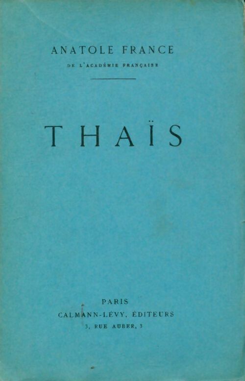 Livrenpoche : Thaïs - Anatole France - Livre