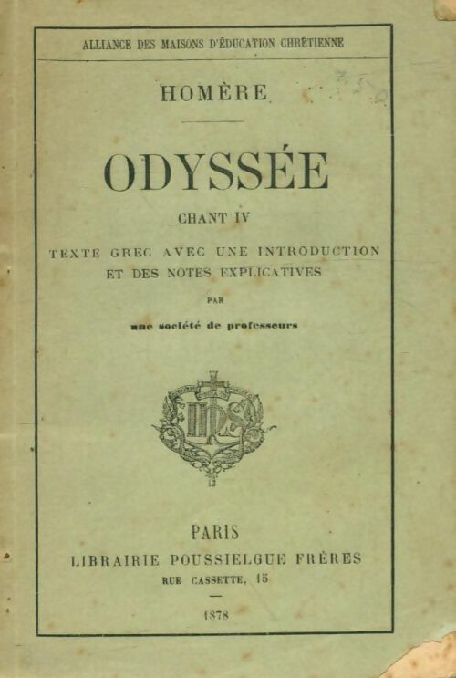 Livrenpoche : Odyssée chant IV - Homère - Livre