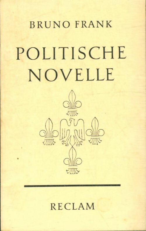Livrenpoche : Politische novelle - Bruno Frank - Livre