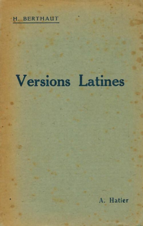 Livrenpoche : Versions latines - H. Berthaut - Livre