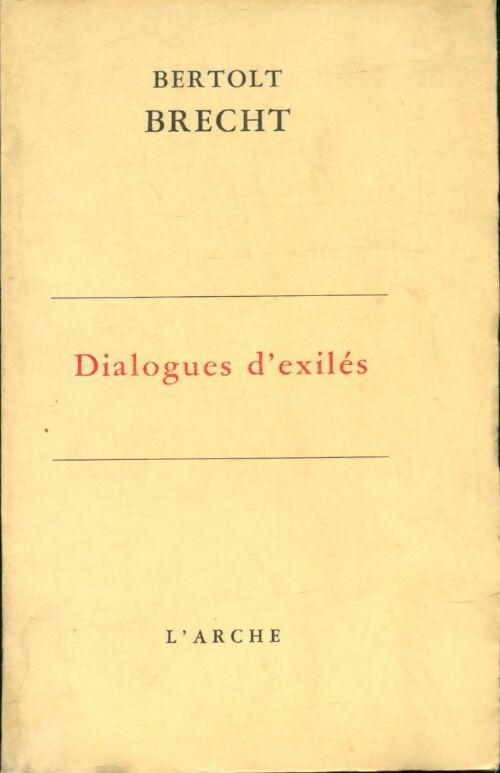 Livrenpoche : Dialogues d'exilés - Bertolt Brecht - Livre