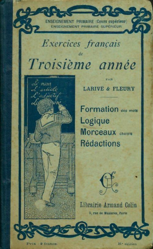 Livrenpoche : Exercices français de troisième année - Larive; Fleury - Livre