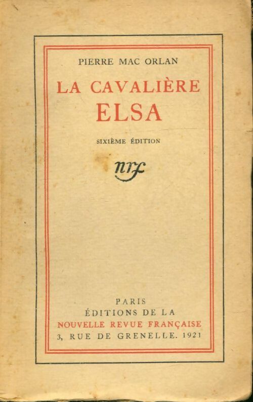 Livrenpoche : La cavalière Elsa - Pierre Mac Orlan - Livre