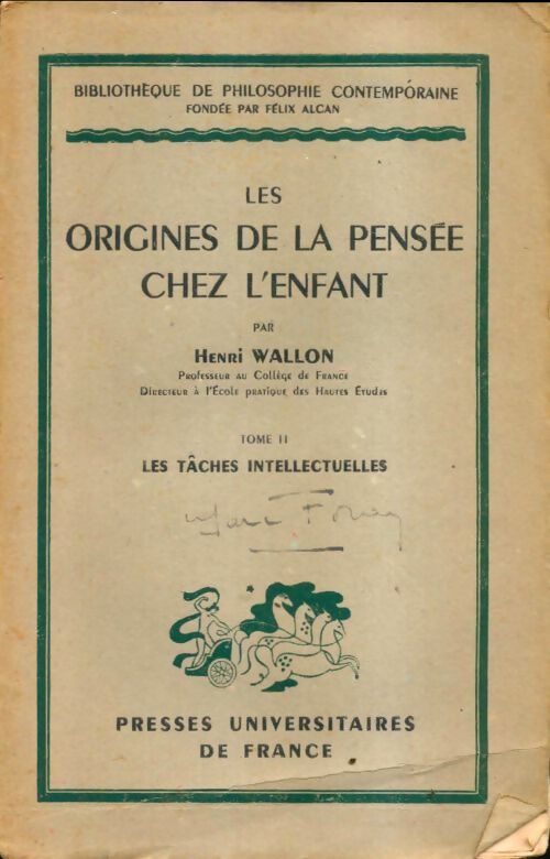 Livrenpoche : Les origines de la pensée chez l'enfant Tome II - Henri Wallon - Livre
