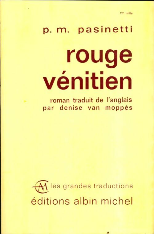 Livrenpoche : Rouge vénitien - Pier Maria Pasinetti - Livre