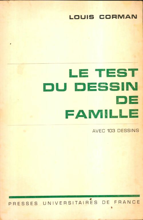 Livrenpoche : Le test du dessin de famille - Louis Corman - Livre