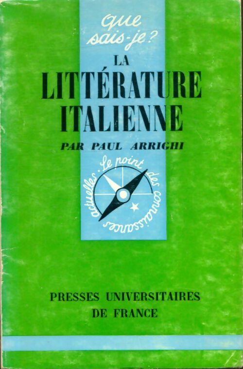 Livrenpoche : La littérature italienne - Paul Arrighi - Livre