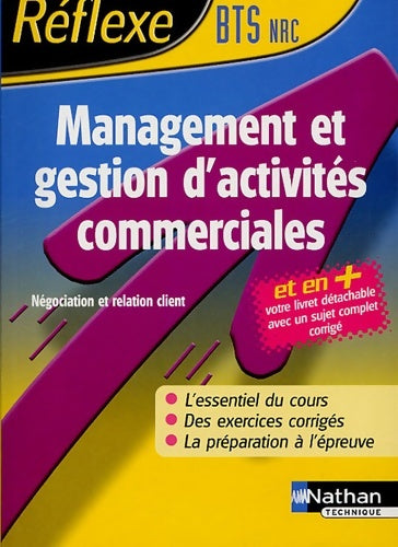 Livrenpoche : Management et gestion d'activités commerciales BTS négociation et relation commerciale + livret - Norredine Bouhamidi - Livre