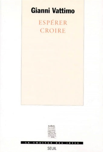 Livrenpoche : Espérer croire - Gianni Vattimo - Livre