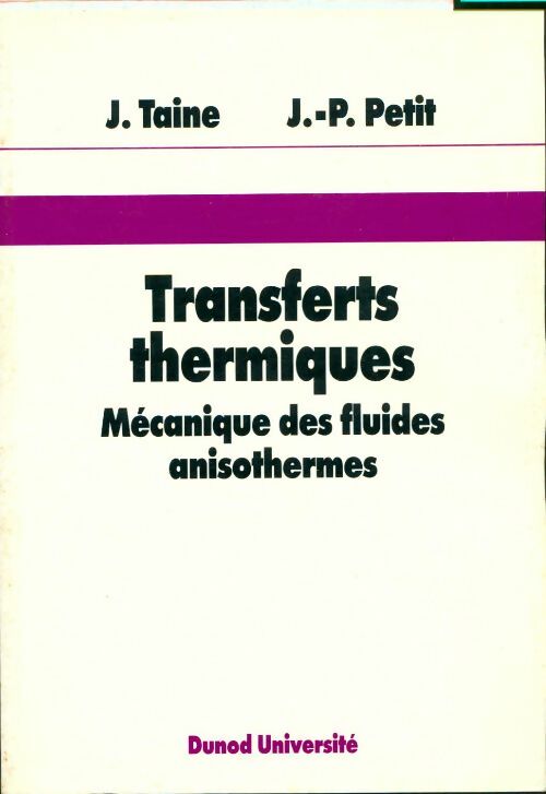 Livrenpoche : Transferts thermiques - Taine - Livre