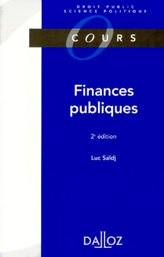 Livrenpoche : Finance public - Luc Saïdj - Livre