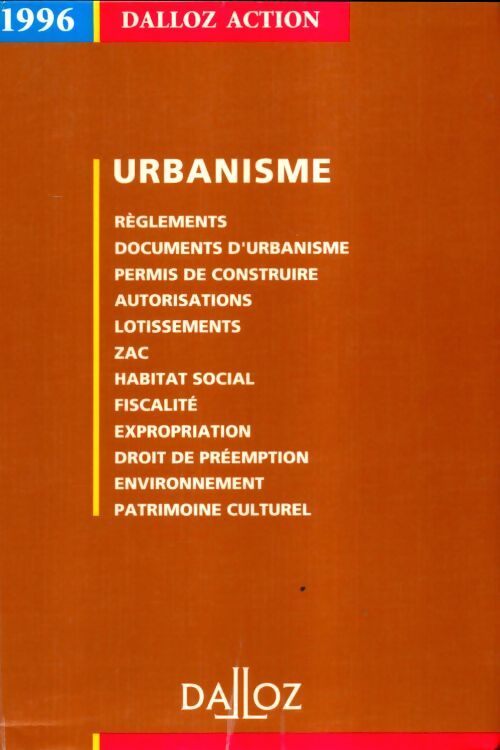Livrenpoche : Urbanisme 1996  - Yves Jégouzo - Livre